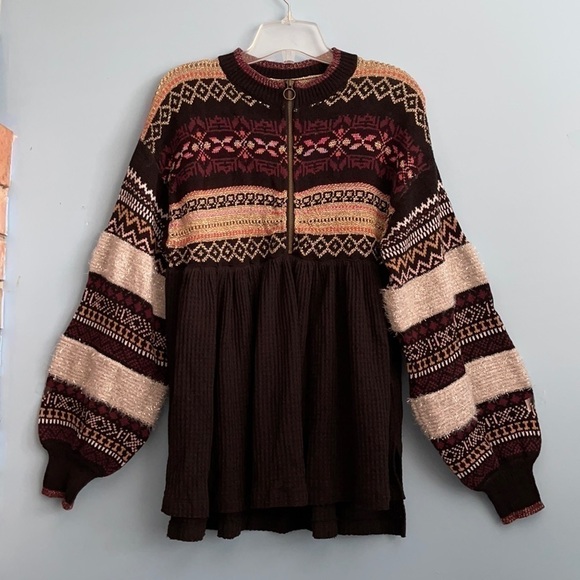 New Free People Black Cabin Fever Sweater - Picture 3 of 13